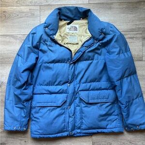 Vintage 80s The North Face Down Puffer Jacket Blue Large Made in USA
